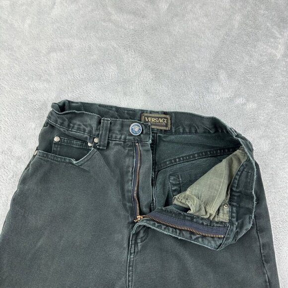 Versace Green Jeans Couture Women’s Size 29x28 Zipper Fly Denim - Picture 9 of 15